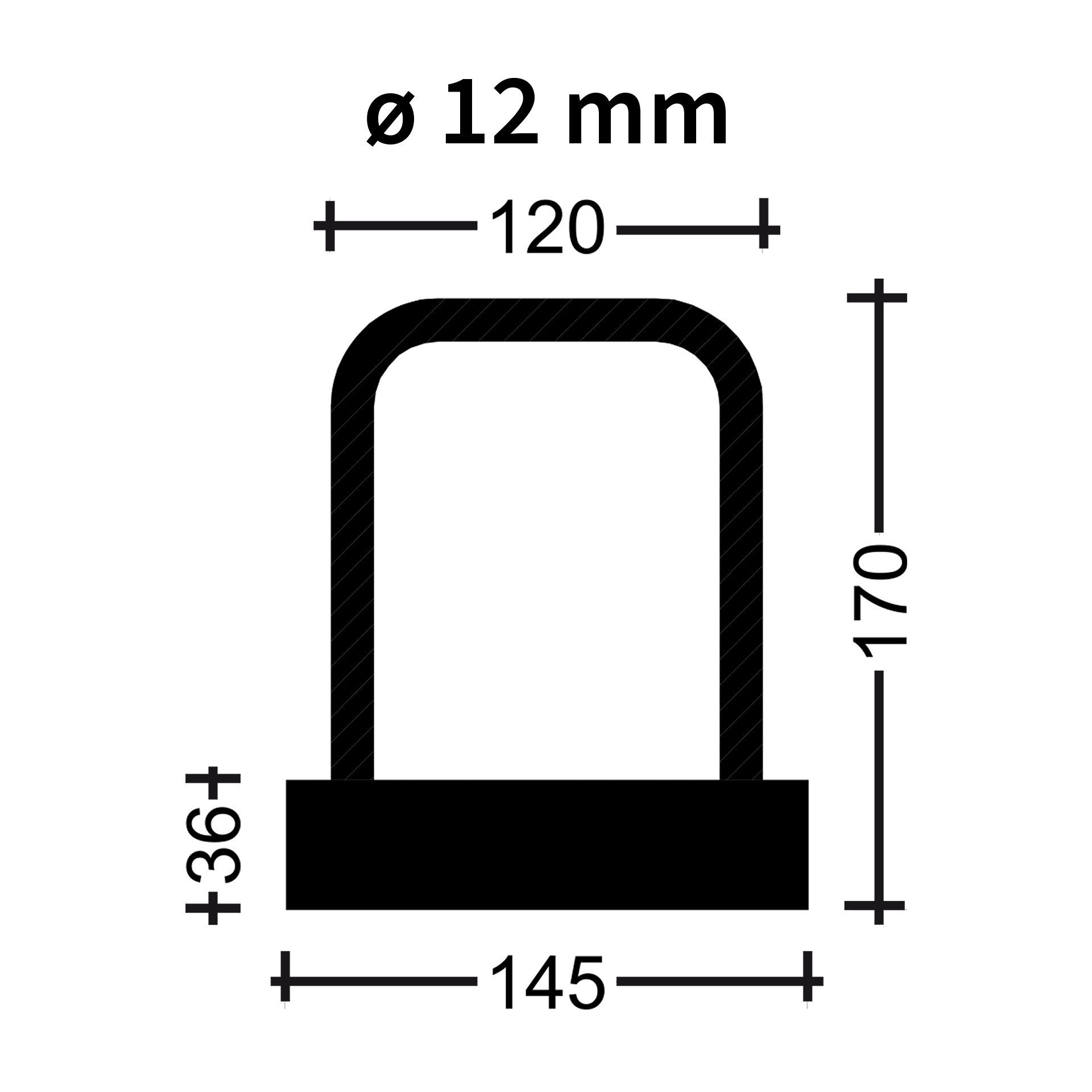 NEVOGA PLEXUS AbZ Rückbiegeansch. Boxbreite= 14,5cm, 12/15, Typ"B"