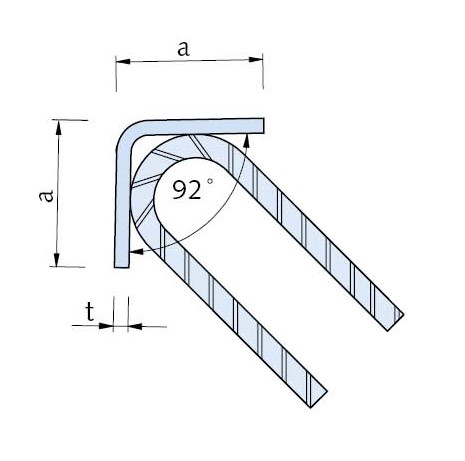 Halfen Kantenschutzwinkel feuerverzinkt HKW 100/8-FV Länge 1500mm mit 3 Ankern